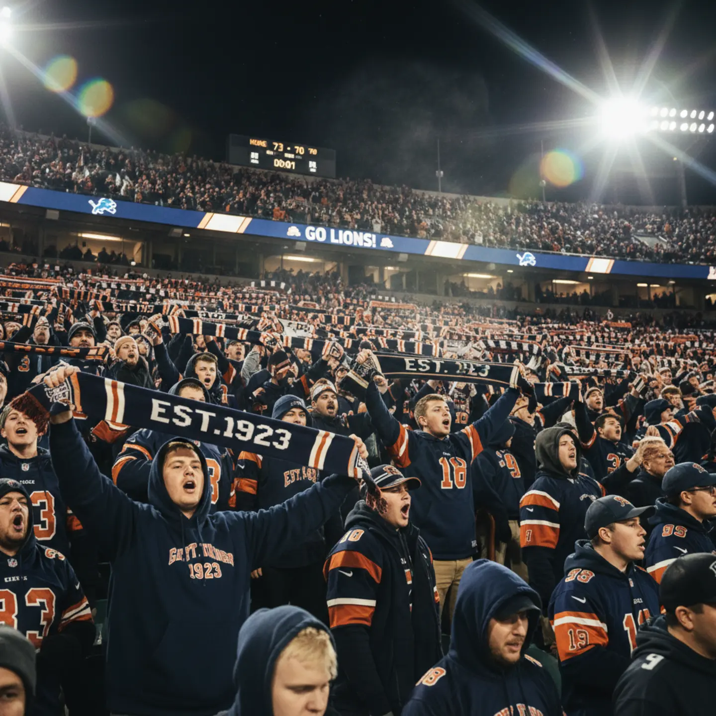 Passionate fans in the stadium wearing TribeSport heritage apparel
